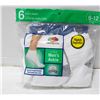 Image 1 : ANKLE SOCKS WHITE 6-12 SIZE 6-PACK FRUIT OF LOOM