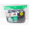 Image 1 : BLACK ANKLE SOCKS 6-12 SIZE 6-PACK FRUIT OF LOOM
