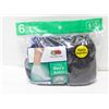 Image 1 : BLACK ANKLE SOCKS 6-12 SIZE 6-PACK FRUIT OF LOOM