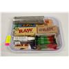 Image 1 : TRAY OF SMOKERS ITEMS INCLUDES PAPERS AND MORE