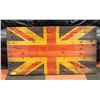 Image 1 : UNION JACK ON WOOD WALL HANGING 3-1/2 FT X
