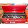 Image 1 : TOOL BOX W/ ASSORTED WRENCHES/RATCH., SOCKETS,