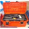 Image 1 : ORANGE TOOL BOX W/ ASSORTED TOOLS
