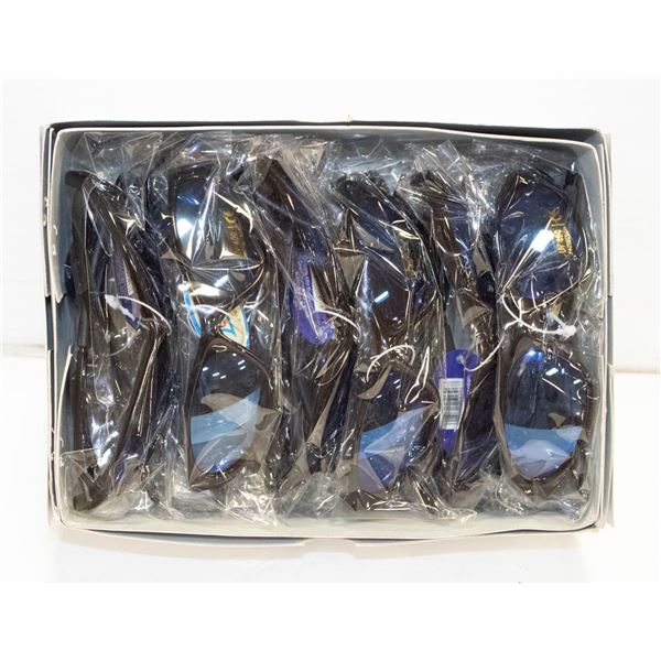 12 NEW PAIRS OF BLACK & BLUE SPORT SUNGLASSES