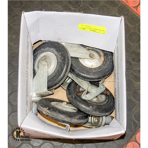 SET OF 4 SWIVEL CASTERS 6"