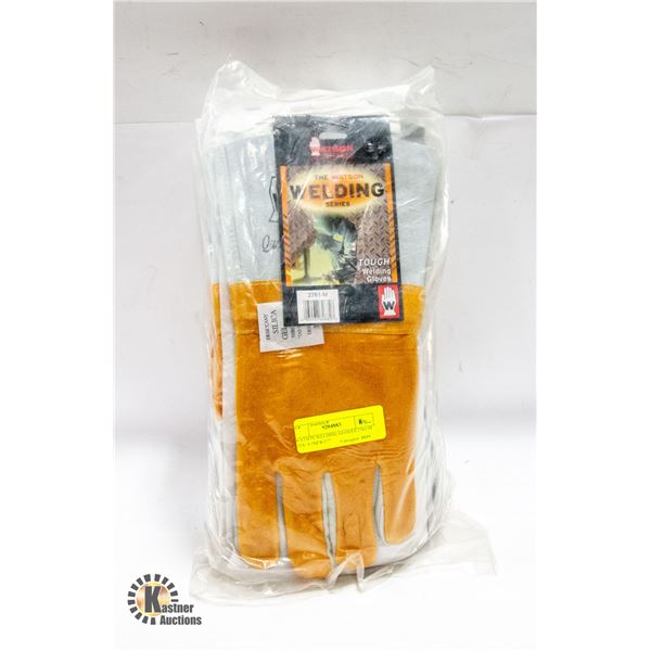 WATSON WELDING GLOVES 2761-M QTY: 6 (NEW)
