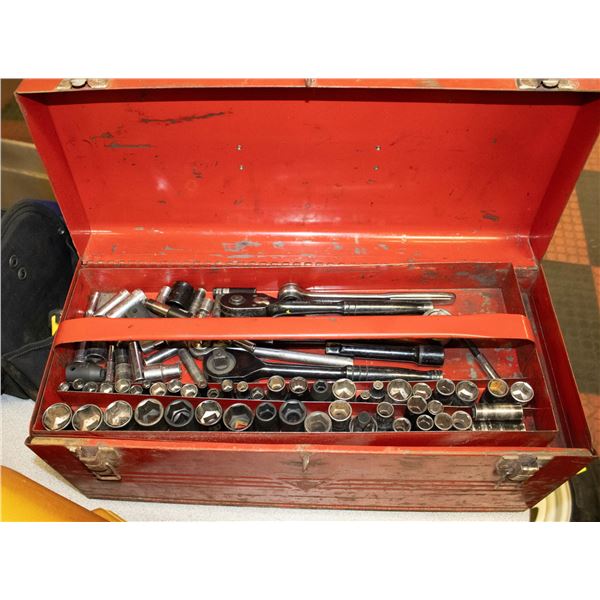 STANLEY TOOLS, SOCKETS, RATCHETS, ETC. ASSORTED.