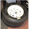 Image 1 : TWO 5.30-12 TRAILER TIRES ON RIMS