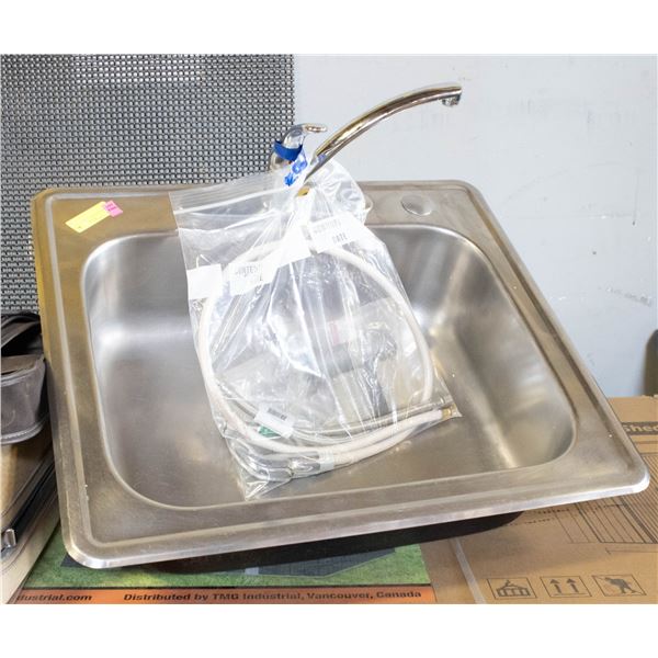STAINLESS STEEL SINK W/ TAPS