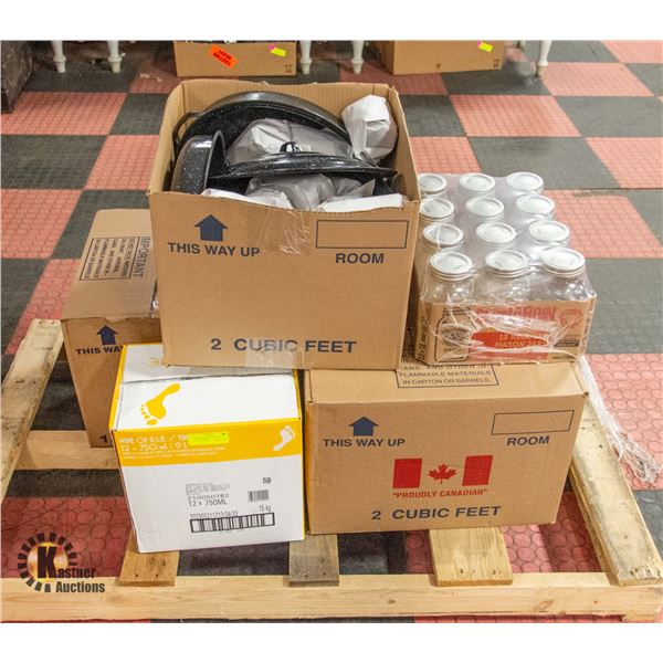 ESTATE PALLET CANNING JARS/CANNERS