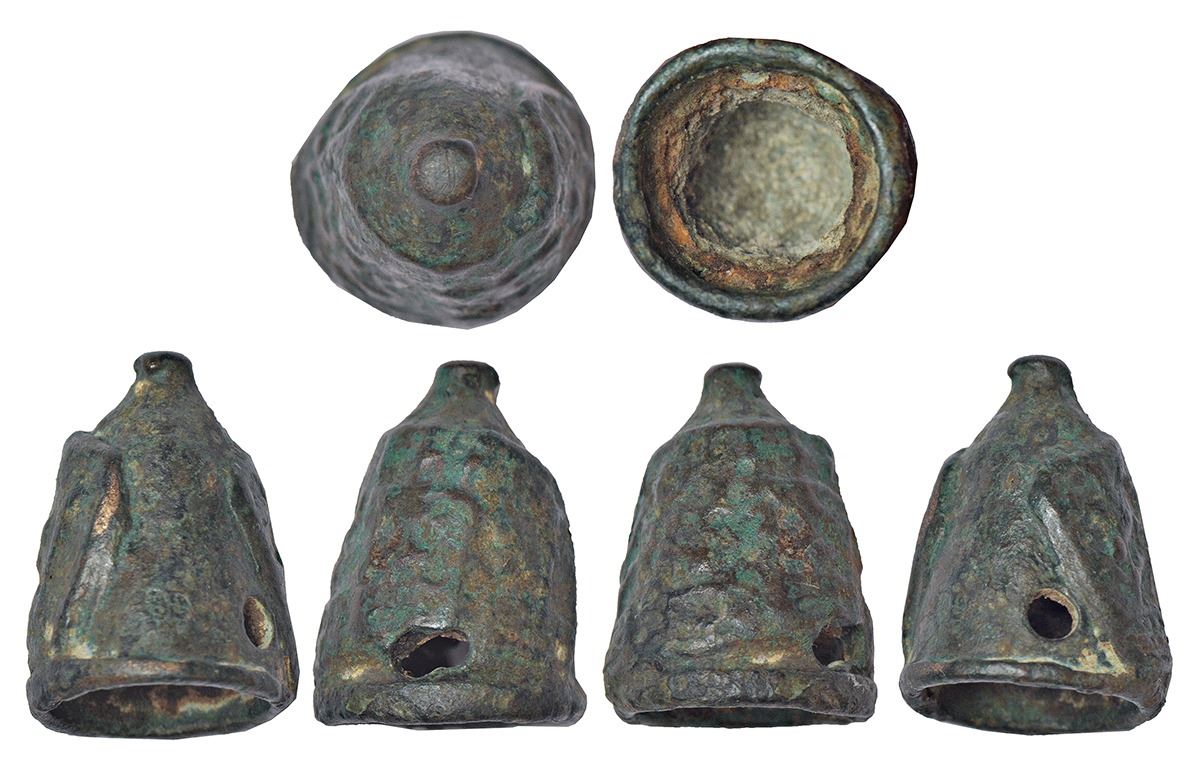 Ancient Ritual Object Ancient India: Ancient Malwa - bell-shaped ritual object cast in bronze ...