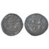 Image 1 : Ancient India: Mathura - post-Mauryan monarchical coinage, arsenical bronze coin of Suryamitra (c.10