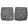 Image 1 : Ancient India: Maharathis in Marathwada/Vidarbha - rectangular copper coin of Maharathi Talanthati (