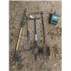 Image 1 : Lot of yard tools including battery powered hand held seeder (unchecked)
