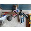 Image 3 : Metal tool box with assorted tools, gauge, drill bits, etc.