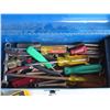 Image 6 : Metal tool box with assorted tools, gauge, drill bits, etc.