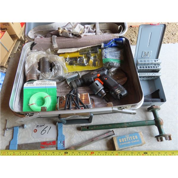 Suite case full of assorted tools, etc.