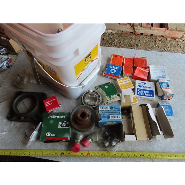 Lot of Bearings, seals, hydraulic and pipe fittings