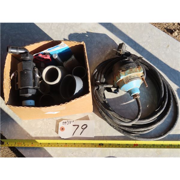 7 Different fittings for plumbing + Float for water