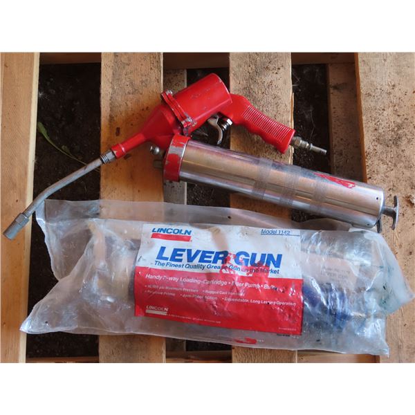 Lever Grease Gun- New + Air powered grease gun