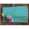 Image 1 : 3 Pieces of peg board 30.25"x 18.25" & 30.25"x11" with bag of 7 inch hooks