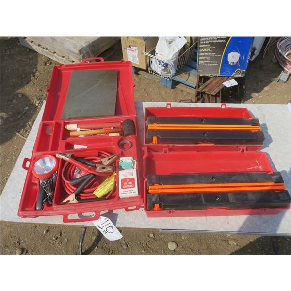 2 roadside flare kits and large auto emergency kit