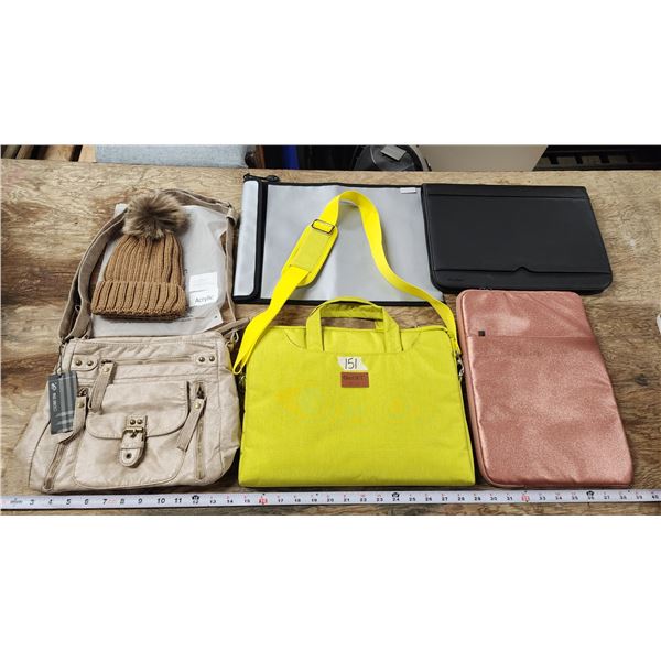 Collection of Tablet/Laptop Carrying Casses and 1 Purse - new