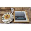 Image 1 : 2 Assorted Clocks and 1 new picture frame