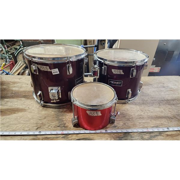 3 assorted Drums, from a Drum Kit - Great Condition - 8", 12", 13"dia