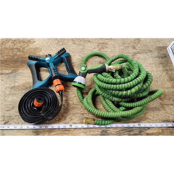 Garden Hoses and Sprinkler - Unused like New