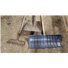 Image 2 : 3 Assorted - Rake, Snow Shovel and Metal Shovel