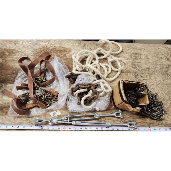 Bundle of Various Chains and Ropes - 1 is a tie down