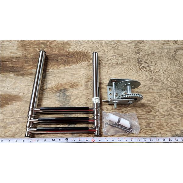 New boat ladder, and used winch - missing handle