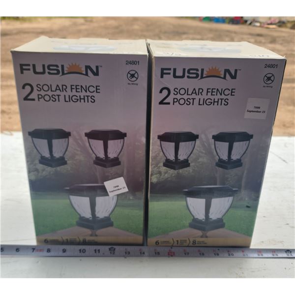 Pair of Solar lamp post lights - 2 ea, new in boxes