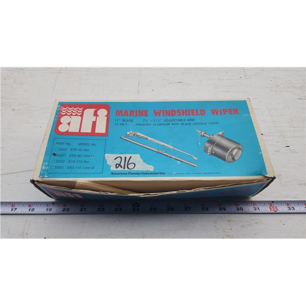 Marine windshield wiper