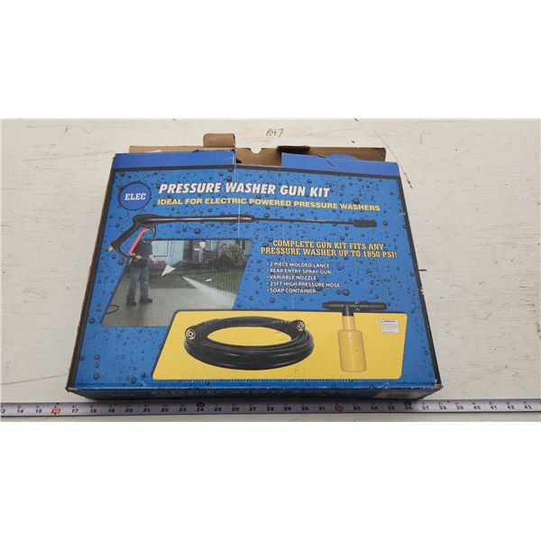 Elec, pressure washer gun kit - appears new and unused