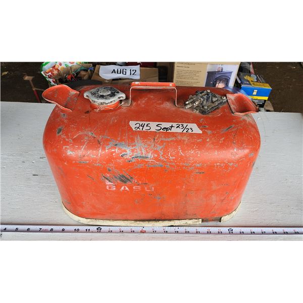 Vintage metal boat gas/fuel tank