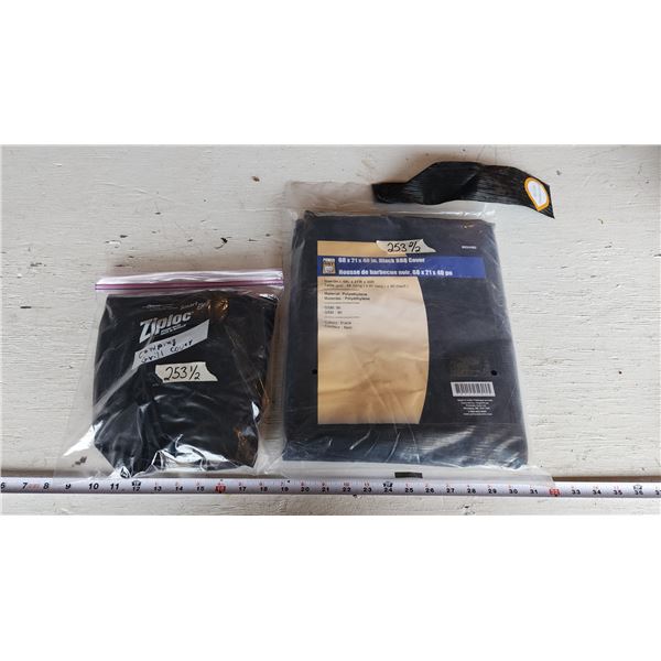 New 68"x21"x40" Black bbq cover & camping grill cover