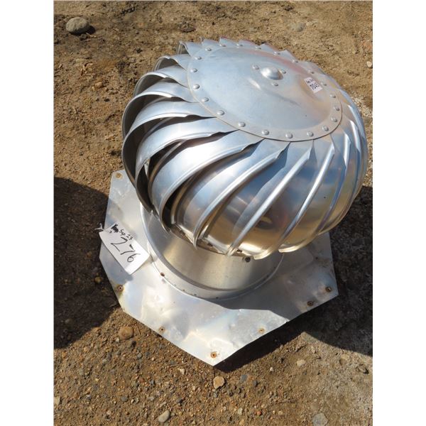 Silver colored/Aluminum Whirly Bird Vent 12" diameter