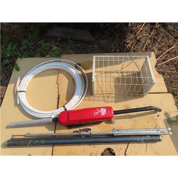 Lot of household items: Dirt Devil - Home Modified, Poster roll up display, Roll of Fire Resistant w