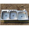 Image 1 : 2 Metal Sinks (1 single, 1 double)
