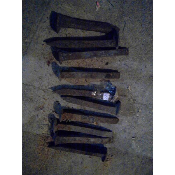 10 Antique Railway Spikes