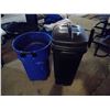 Image 2 : Black Garbage Can -Large and Small + Blue Bin