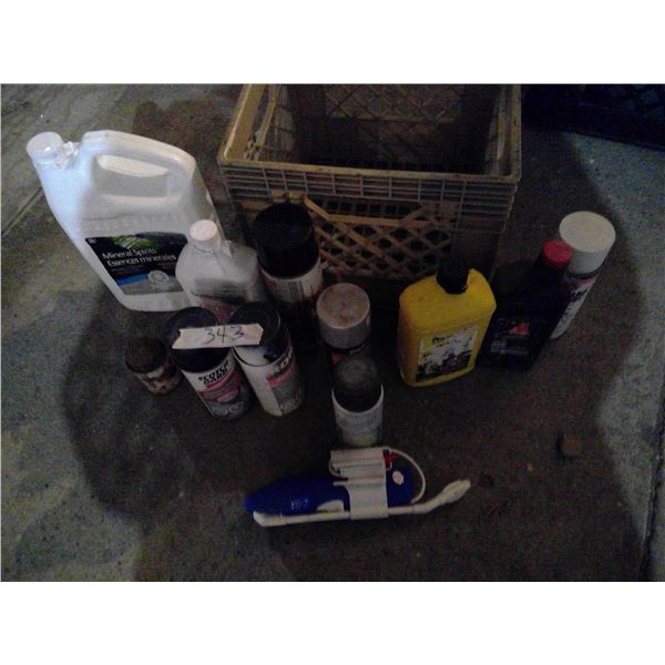 Misc. Cans of Stuff + Clay Pots