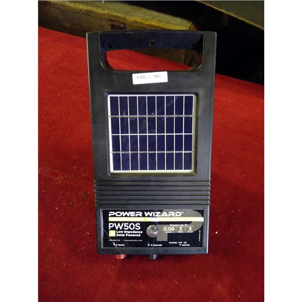 Solar powered electric fencer-power wizard