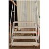 Image 1 : 47.25"x 36.5"x 87.5" Metal ladder with wheels