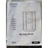 Image 5 : Neo-Angle Shower stall - new - but missing base. Panels: 72.5"x 18 5/8" - comes with instruction man