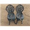 Image 3 : Outdoor/patio table (25"diameter x 26"H) & 2 chairs - set