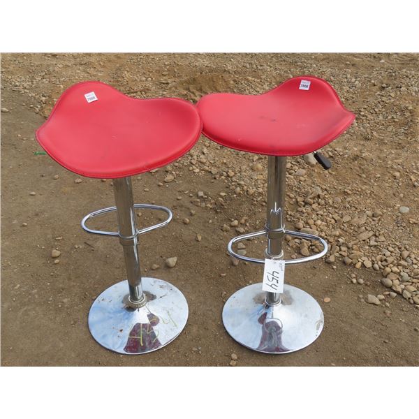 2 Bar/counter swivel stools - 34" high - adjustable