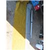 Image 1 : Roll of Yellow carpet - Approximately 11ft long + Edging and trim - approximately 80"long